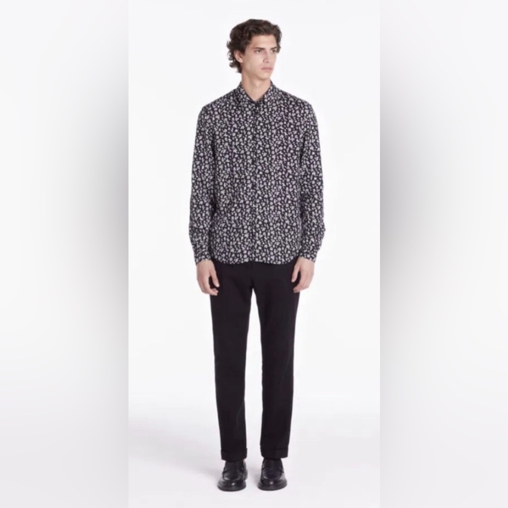 The Kooples Black & White Floral Print Shirt – Size M (100% Viscose) – NWT
